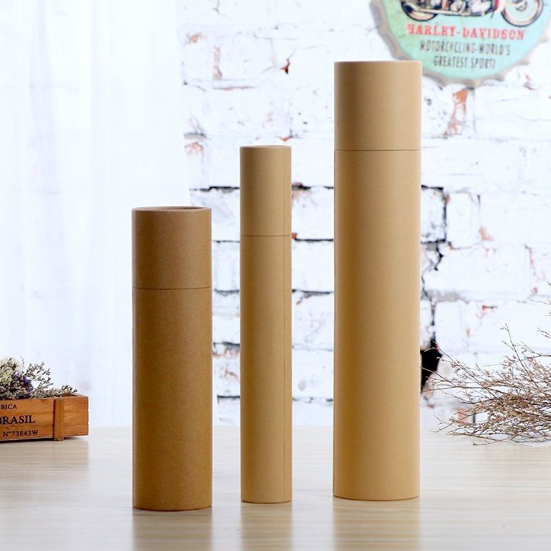 Продовольственная графика Kraft Paper Round Tube Box For Tea Coffee Flower Gift Packaging Настраиваемая