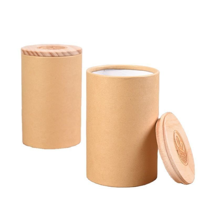 Продовольственная графика Kraft Paper Round Tube Box For Tea Coffee Flower Gift Packaging Настраиваемая