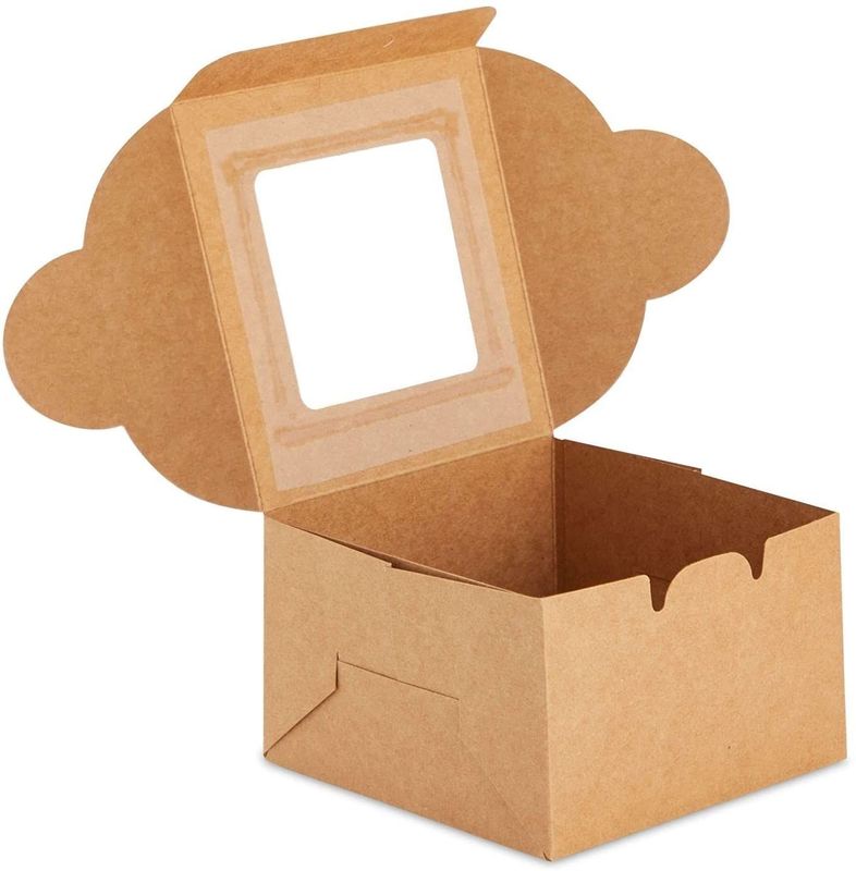 Flourish Arrivals Cake/Bakery/Candy Folding Window Boxes with Lids Packaging Solution using 100% Recycled Material Paper (Подробная информация)