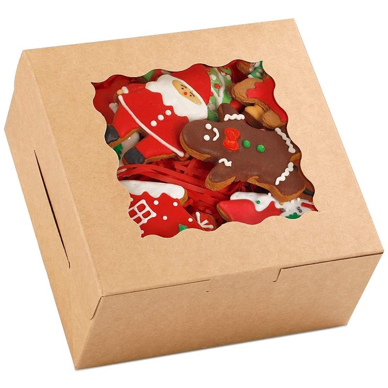 Flourish Arrivals Cake/Bakery/Candy Folding Window Boxes with Lids Packaging Solution using 100% Recycled Material Paper (Подробная информация)