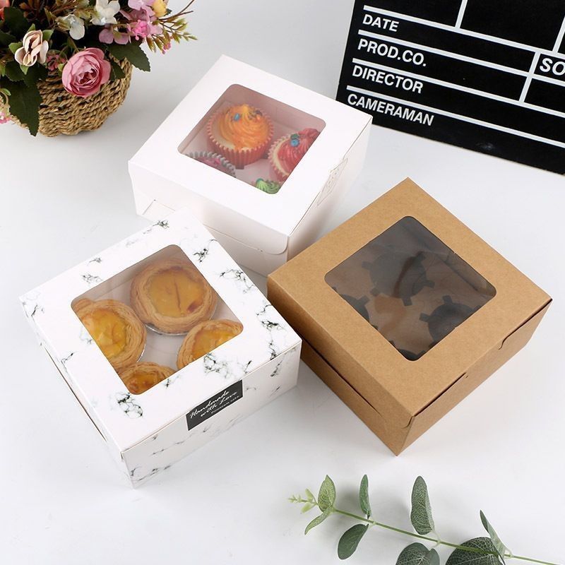 Flourish Arrivals Cake/Bakery/Candy Folding Window Boxes with Lids Packaging Solution using 100% Recycled Material Paper (Подробная информация)