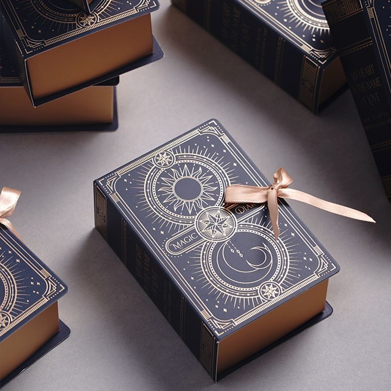 Книга Тип магнитная бумажная упаковка Подарочная коробка с лентой напечатанный логотип