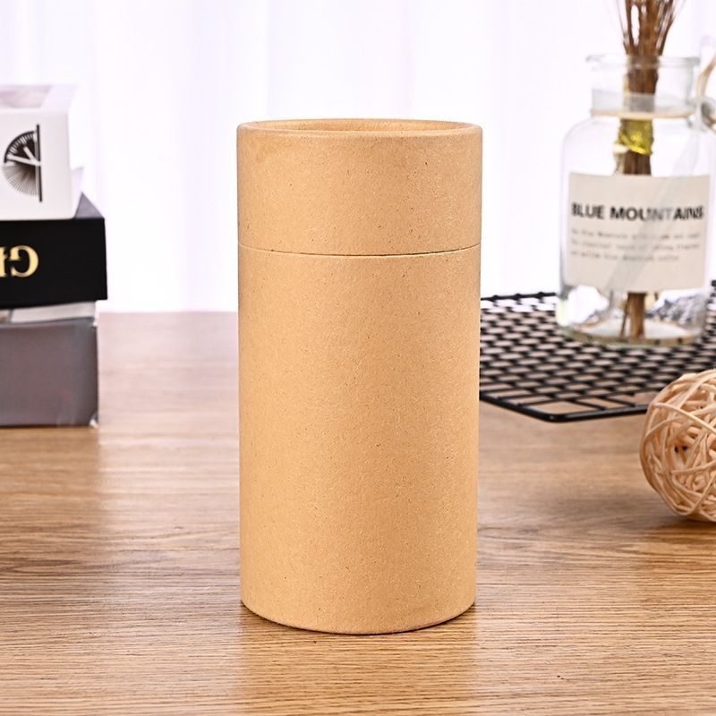 Водонепроницаемая круглая бумажная трубка Kraft Box Картонная бумажная цилиндровая емкость для чая и кофе